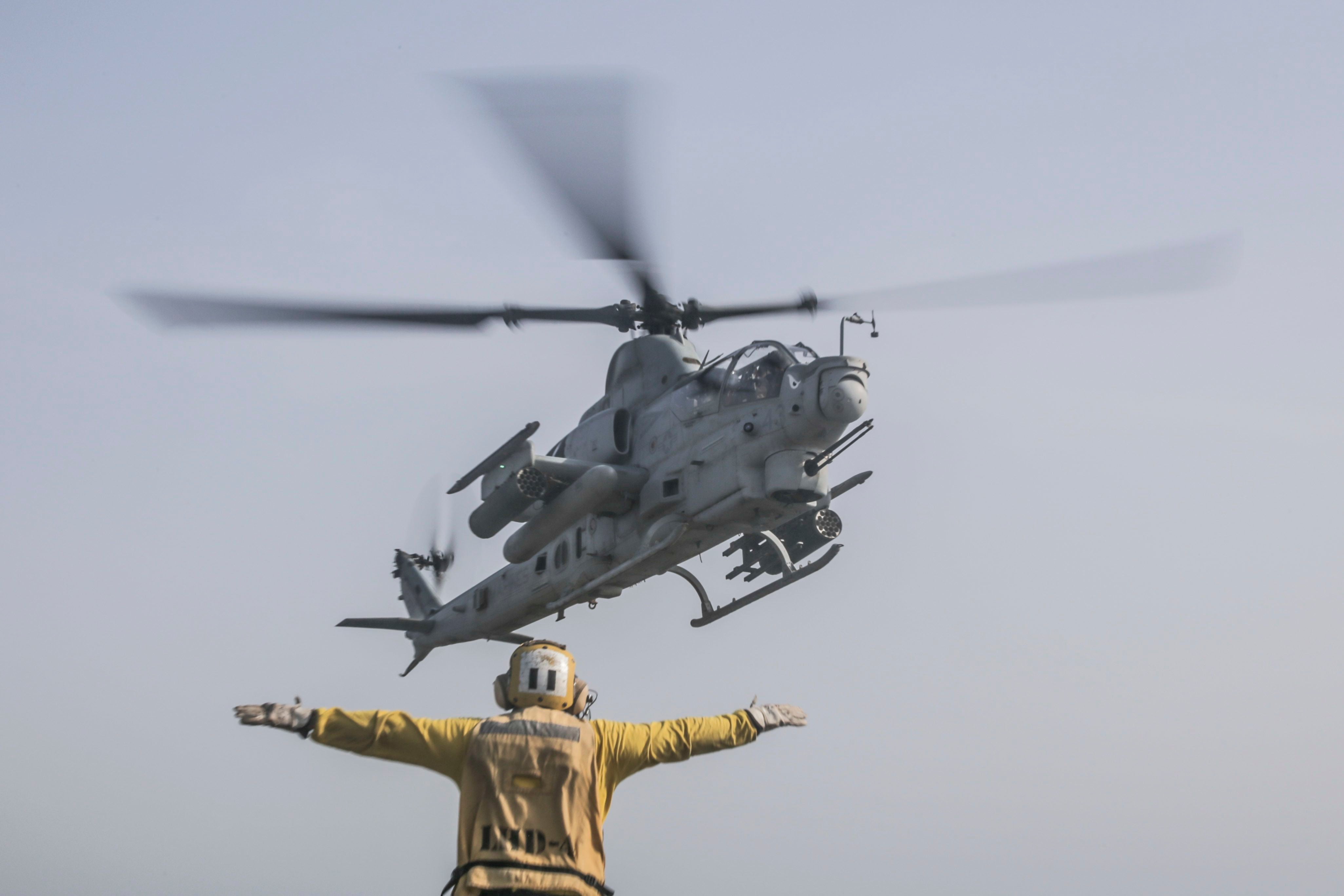 Iranian Navy shines laser at US helicopter during 'unsafe' interaction