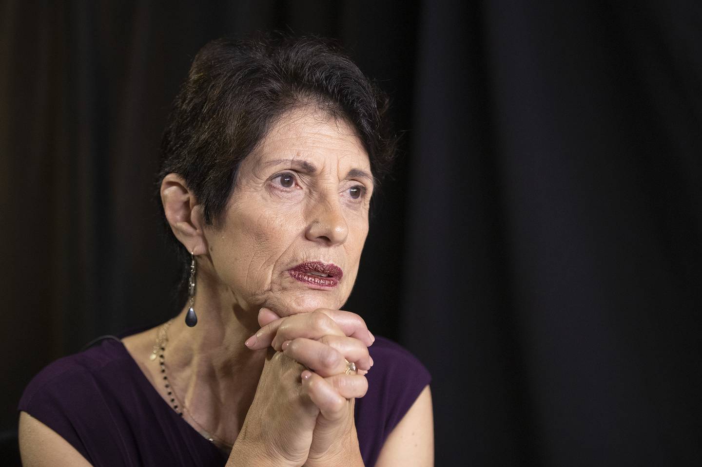 In this June 19, 2019, file photo, Diane Foley, mother of journalist James Foley, who was killed by the Islamic State terrorist group in a graphic video released online, speaks to the Associated Press during an interview in Washington.