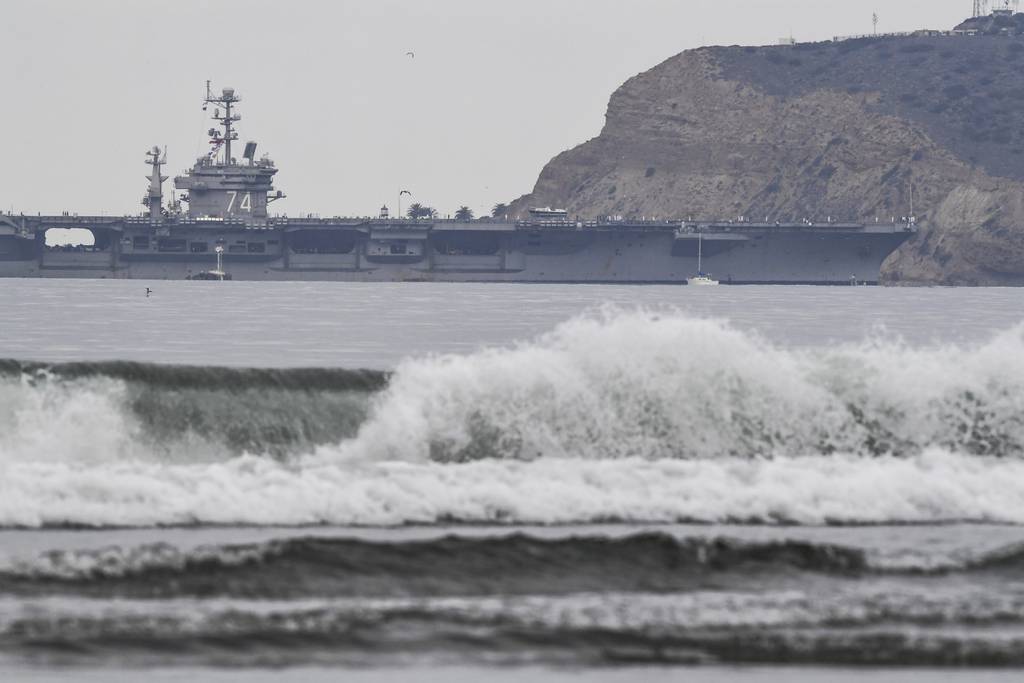 The Nimitz-class aircraft carrier John C. Stennis transits the San Diego bay Aug. 10, 2016, after completing a seven-month Western Pacific deployment.