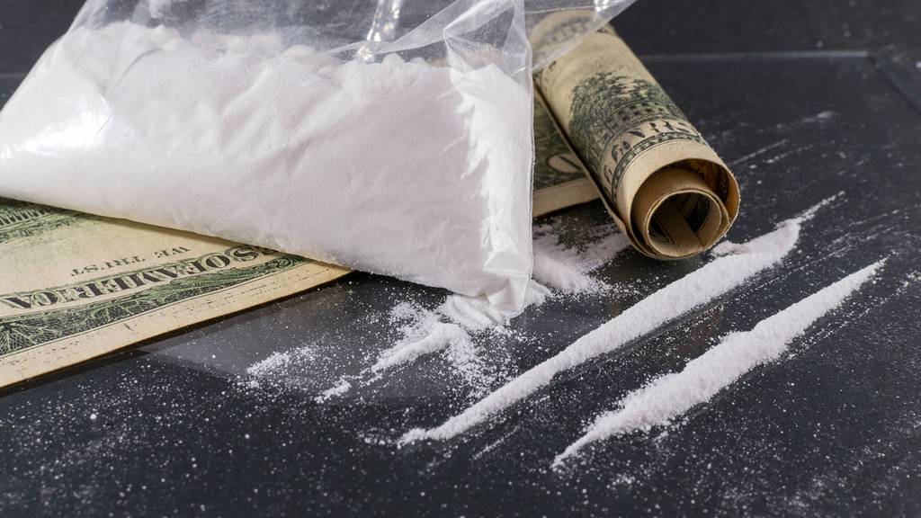 Cocain bag Stock Photo