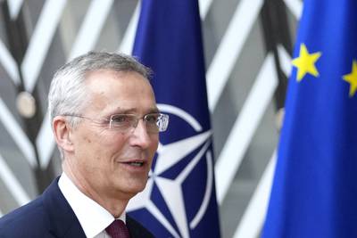 NATO Secretary General Jens Stoltenberg arrives for an EU summit at the European Council building in Brussels, Thursday, June 29, 2023.