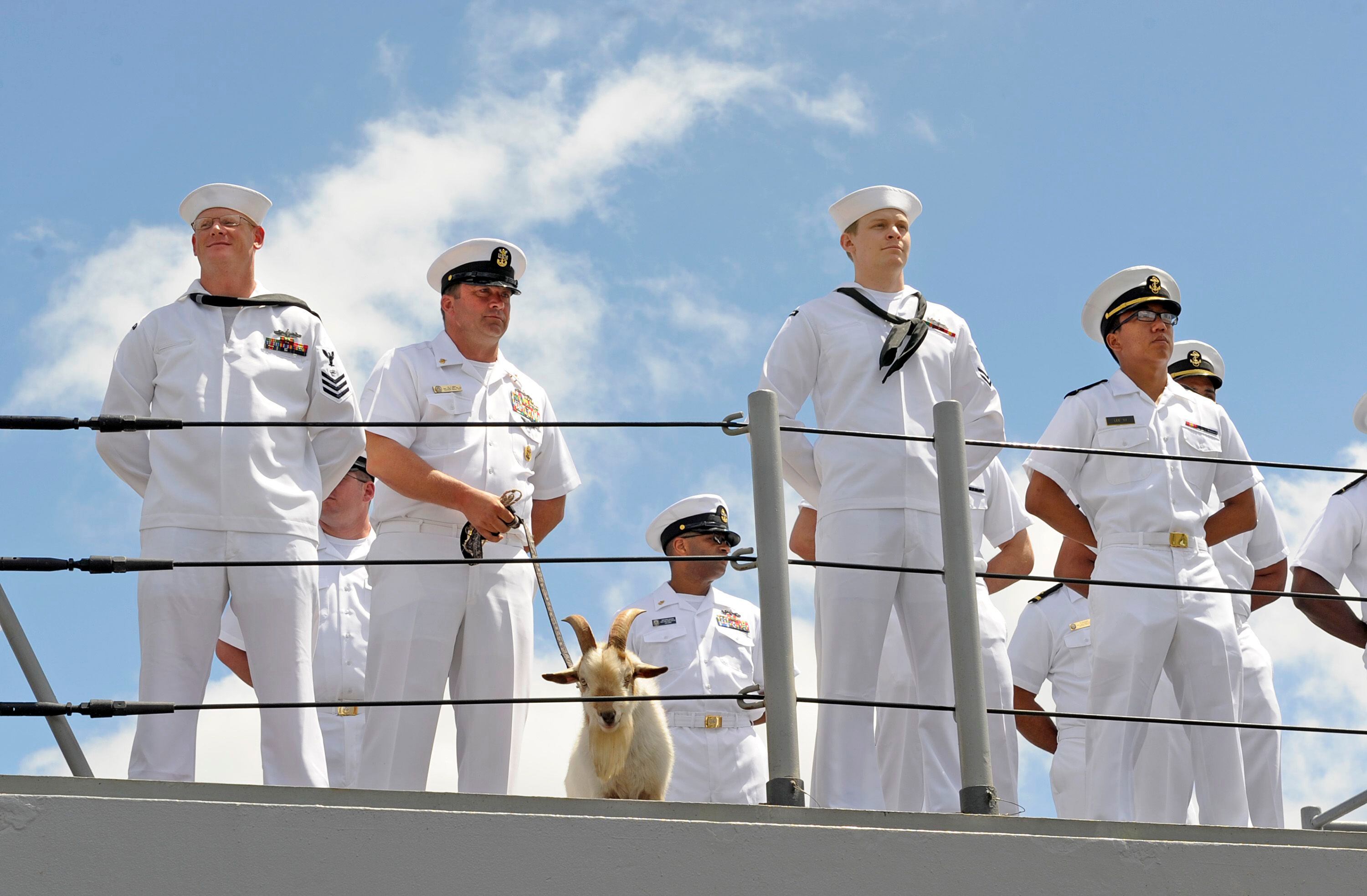 Report: Long hours, a nosy CO & a pet goat aboard cruiser Lake Erie