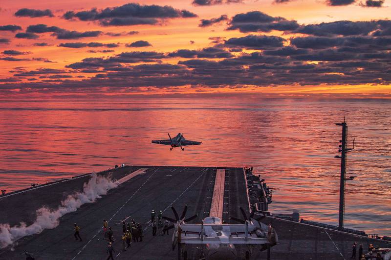 An F/A-18E Super Hornet launches from the flight deck aboard the Nimitz-class aircraft carrier USS Dwight D. Eisenhower (CVN 69) on Oct. 1, 2020, in the Atlantic Ocean.