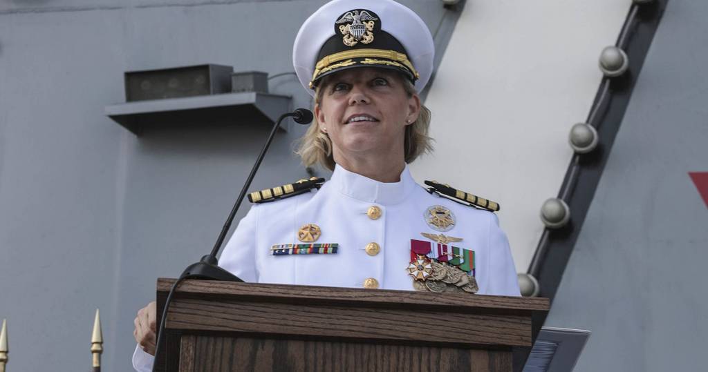 This Navy captain is now the first woman commanding a nuclear aircraft carrier